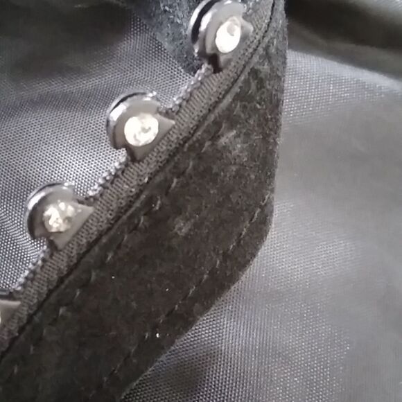 Backpack Handmade Women's Suede Black Backpack - Picture 15 of 15